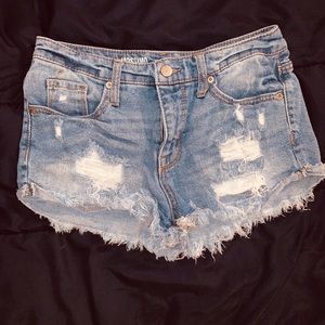 Ripped Jean Shorts